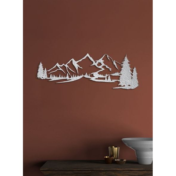 Dřevěná dekorace na zeď MOUNTAINS