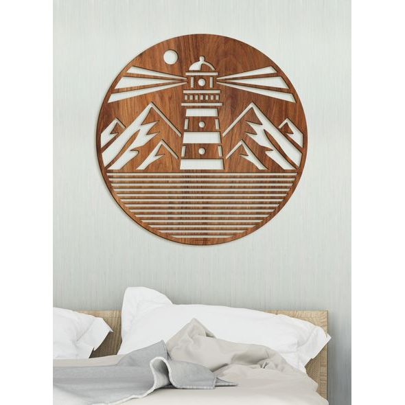 Dřevěný nástěnný obraz MAJÁK
