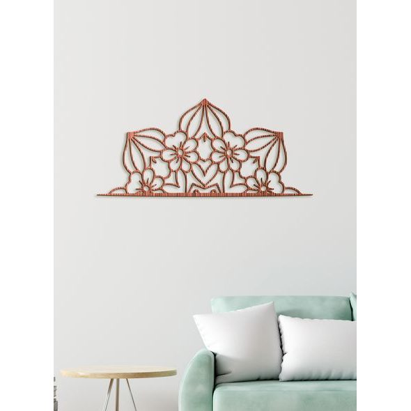 Drevená mandala polkruh CROWN