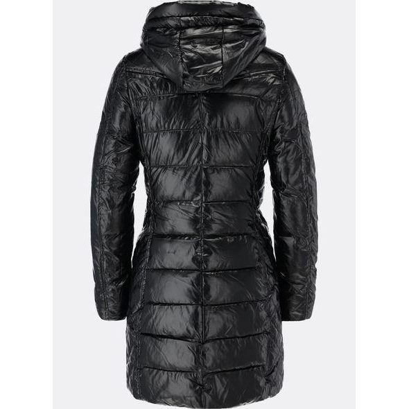 Dlouhá dámská prošívaná bunda černá