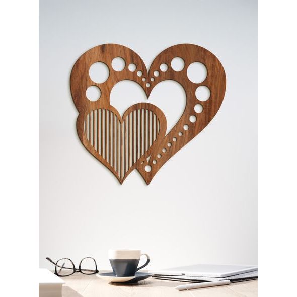 Dřevěný nástěnný obraz Srdce