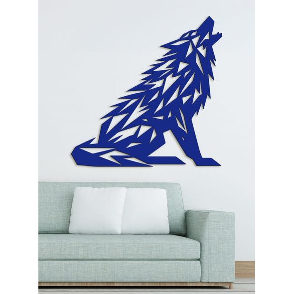 Dřevěný obraz Vytí vlka