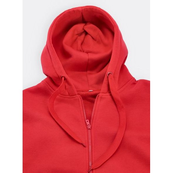 Pánska mikina s kapucňou bez potlače červená