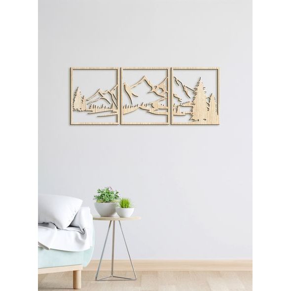 Trojdielny obraz na stenu Hory