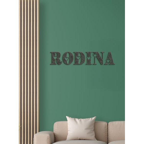 Drevený nápis RODINA