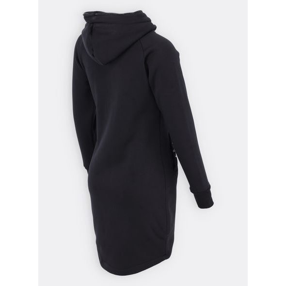 Dlhá dámska čierna mikina