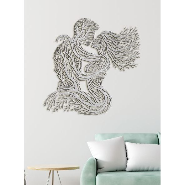 Drevená dekorácia Zamilovaný pár