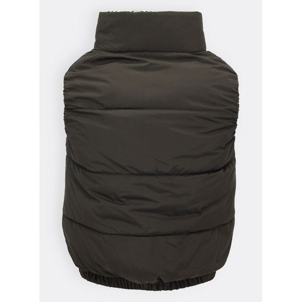 Dámska krátka prešívaná vesta tmavozelená