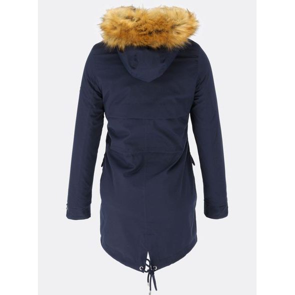 Parka s odopínateľným futrom tmavomodrá