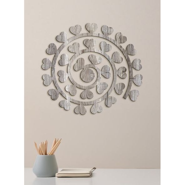 Dřevěný nástěnný obraz Spirála srdcí