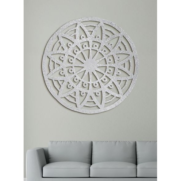 Dřevěná mandala na stěně FLOWER