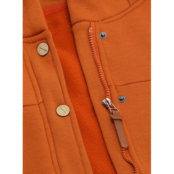 Tehlová predĺžená dámska mikina