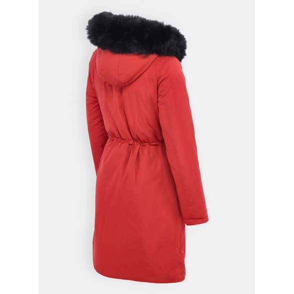 Dámská oboustranná bunda červeno-černá