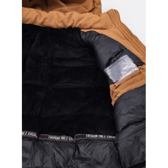 Pánská zimní bunda camel