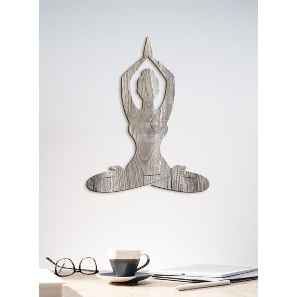 Dřevěný obraz Harmonie jógy