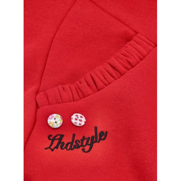 Prodloužená mikina červená