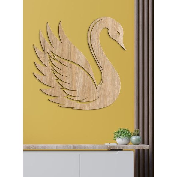 Dřevěný obraz Elegantní labuť