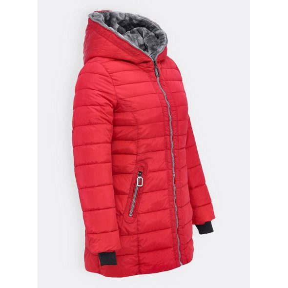 Dámská prošívaná bunda červená
