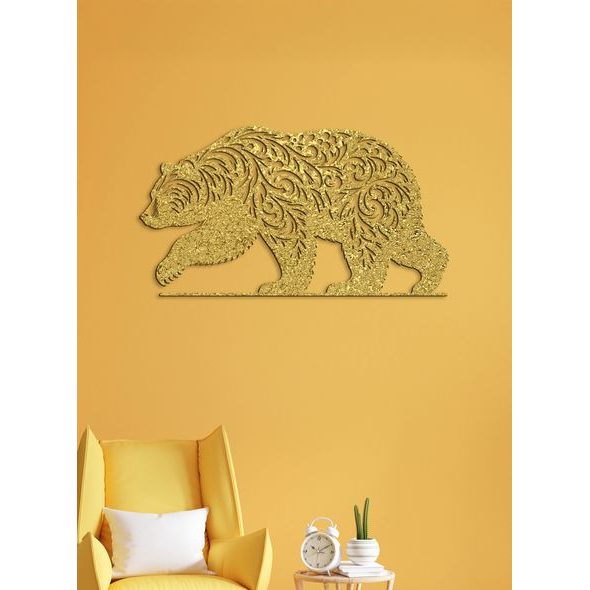 Drevený obraz Medveď