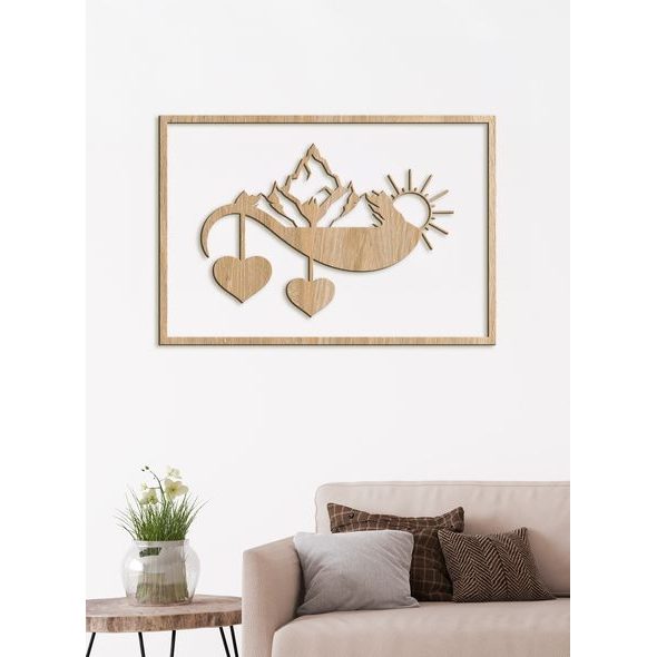 Dřevěný nástěnný obraz Západ slunce