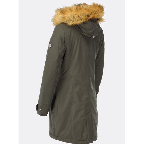 Zateplená dámská zimní bunda khaki
