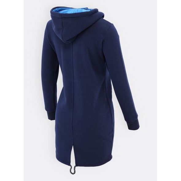 Predĺžená dámska mikina tmavomodrá
