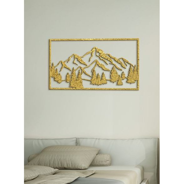 Dřevěný obraz Horská krajina