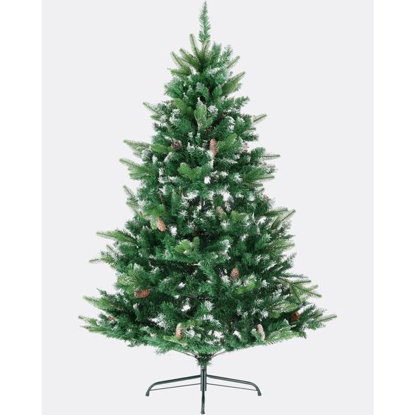 UMĚLÝ VÁNOČNÍ STROMEK BOROVICE STŘÍBRNÁ SE ŠIŠKAMI