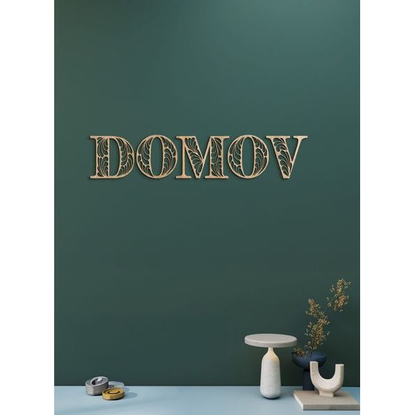 Drevený nápis "DOMOV"
