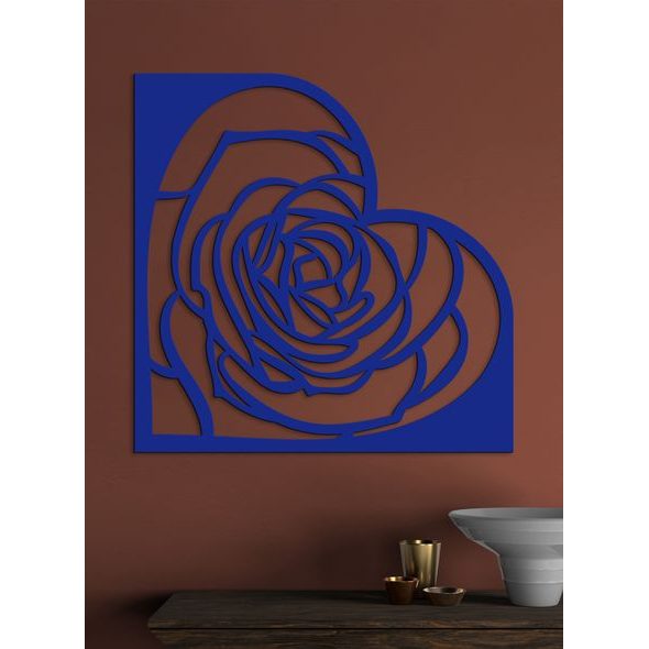 Dřevěná dekorace na zeď ROSE