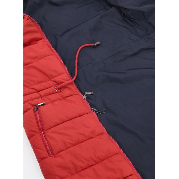 Dámská oboustranná bunda tmavě modro-červená