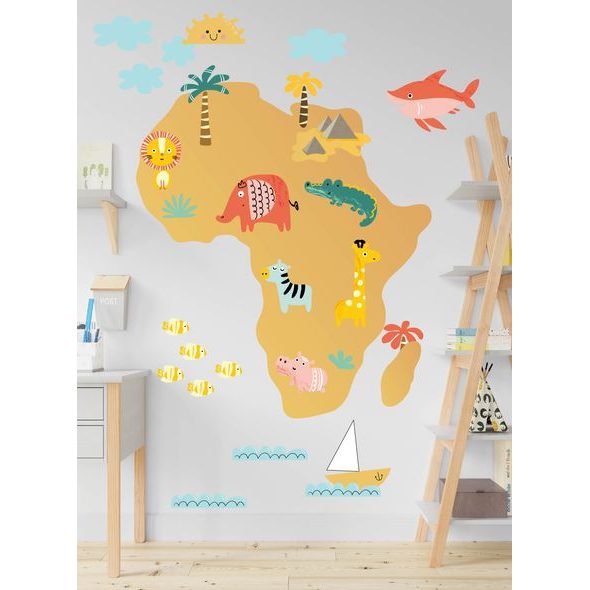 MAPA AFRIKY SO ZVIERATKAMI