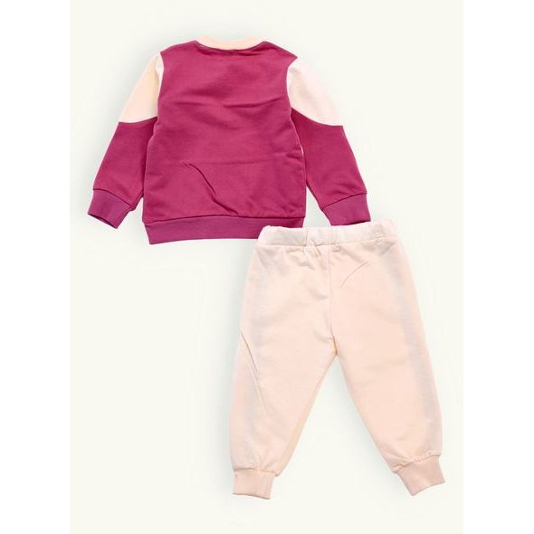 Dětská sportovní souprava s potiskem starorůžová