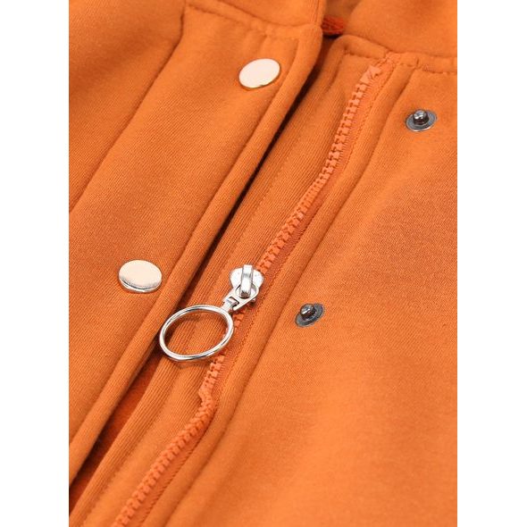 Tehlová dlhá dámska mikina