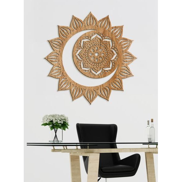 Drevene mandala MOON