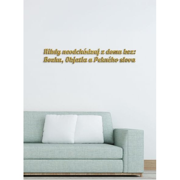 Drevený nápis pravidlá rodiny