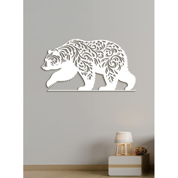 Drevený obraz Medveď