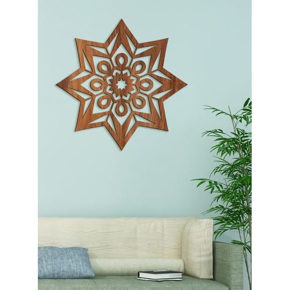Moderní dřevěná mandala STAR