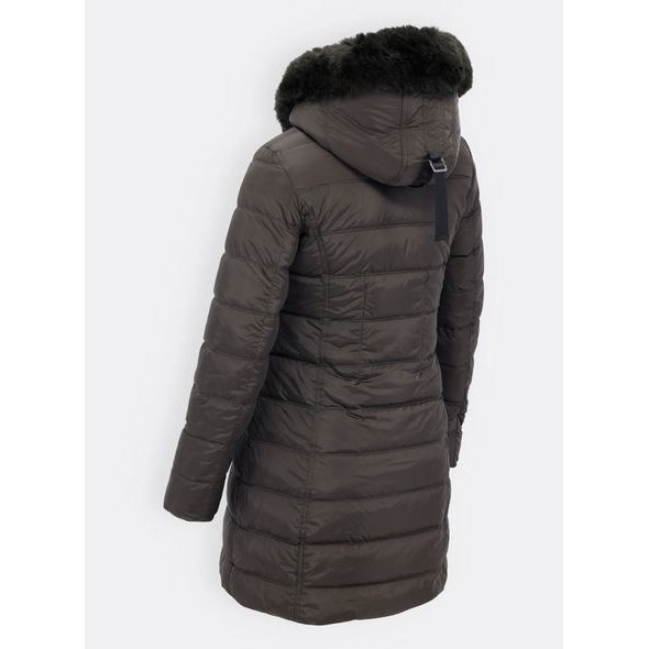 Dámská zimní prošívaná bunda tmavě zelená
