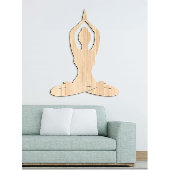 Dřevěný obraz Harmonie jógy