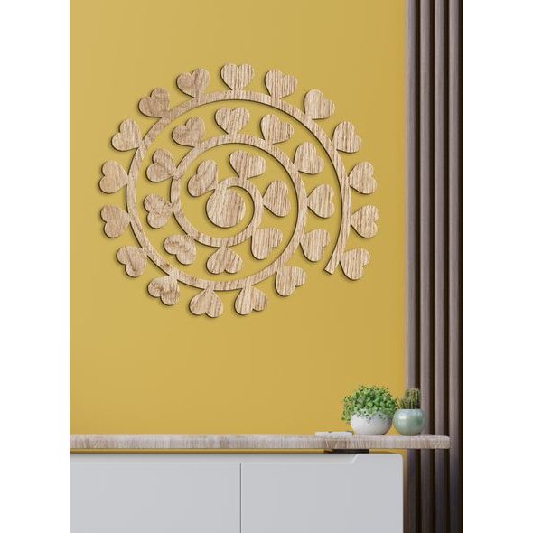 Dřevěný nástěnný obraz Spirála srdcí