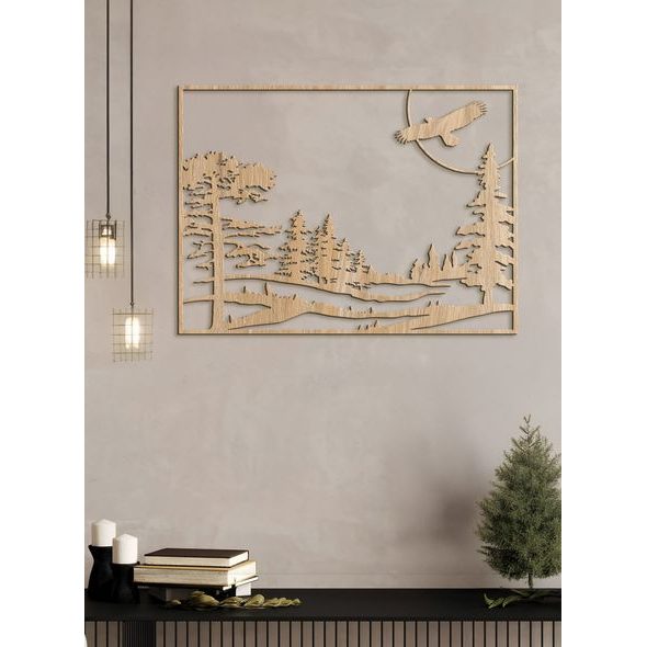 Dřevěný obraz ze dřeva Let orla