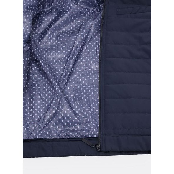 Pánská přechodná prošívaná bunda tmavě modrá