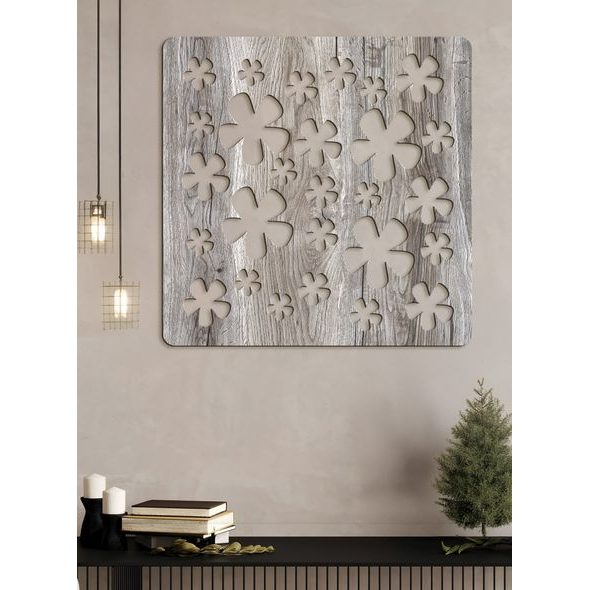 Dřevěná dekorace Květiny