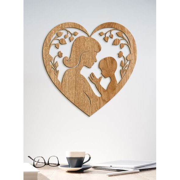 Dřevěný obraz Matka a dítě