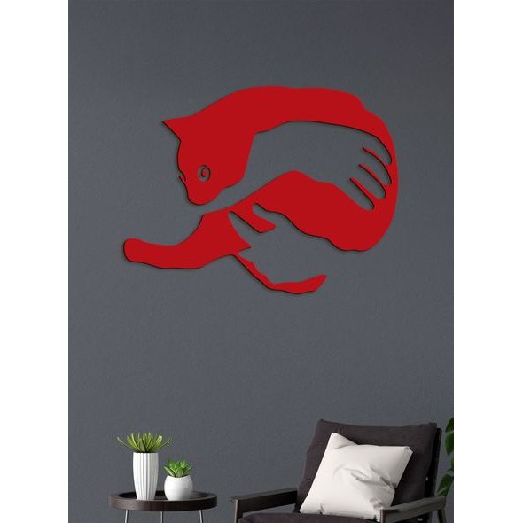 Drevený obraz na stenu mačka v náručí