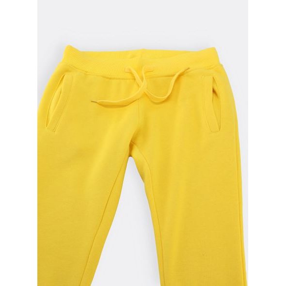 Dámské tepláky bez potisku žluté