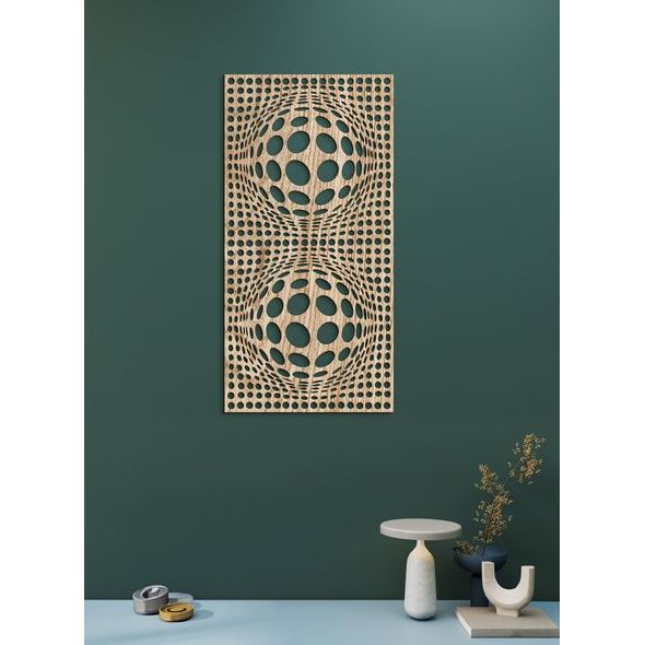 Drevený obraz na stenu 3D ilúzia