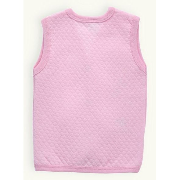Detská tepláková vesta s výšivkou LABUŤ ružová