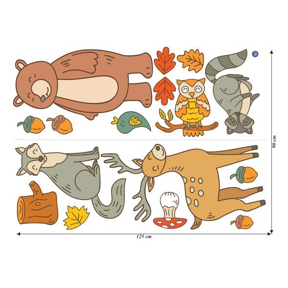 Zvieracia rodinka v lese